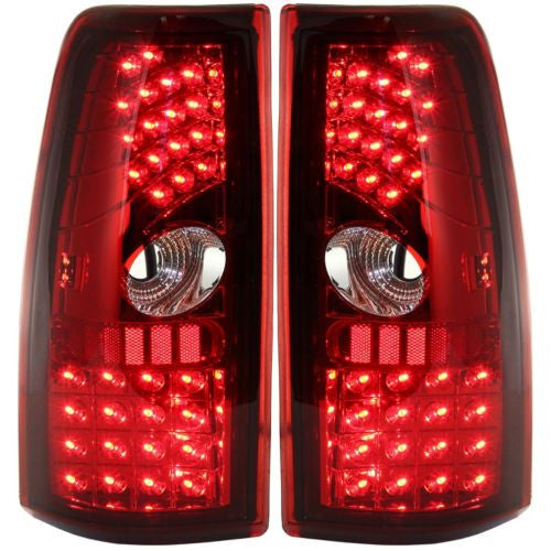 1999-2006 Chevy Silverado Pickup Led Clear Tail Lamp, Set, Red/clear Lens - Classic 2 Current Fabrication