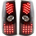 1999-2006 Chevy Silverado Led Clear Tail Lamp, Set, Gloss /clear Lens.