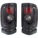 1994-2001 Dodge Full Size Pickup Clear Tail Lamp, Lens/Housing, Smoke Lens.