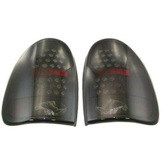 1998-2003 Dodge Durango Led Clear Tail Lamp, Assy, Set, Black/smoke Lens.