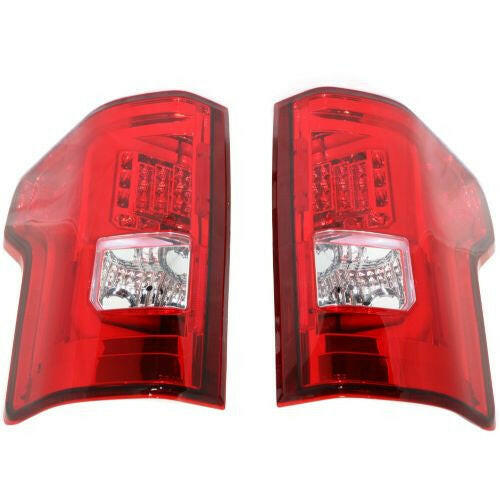 2015-2016 Ford F-150 Led Clear Tail Lamp, Assy, Set Interior, Red Lens.