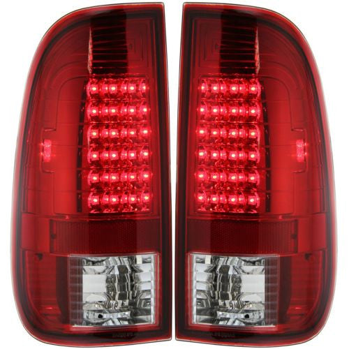 1997-2007 Ford F-250 Led Clear Tail Lamp, Lens/Housing, Set, Clear/red Lens - Classic 2 Current Fabrication