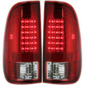 1997-2007 Ford F-150 Led Clear Tail Lamp, Lens/Housing, Set, Clear/red Lens.
