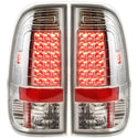 1997-2007 Ford F-250 Led Clear Tail Lamp, Lens & Housing, Set, Clear Lens.