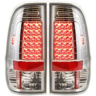 1997-2007 Ford F-250 Led Clear Tail Lamp, Lens & Housing, Set, Clear Lens.