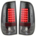 1997-2007 Ford F-250 Led Clear Tail Lamp, Lens & Housing, Set, Smoke Lens - Classic 2 Current Fabrication