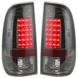 1997-2007 Ford F-250 Led Clear Tail Lamp, Lens & Housing, Set, Smoke Lens - Classic 2 Current Fabrication
