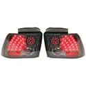 1999-2004 Ford Mustang Led Clear Tail Lamp, Lens/Housing, Set/smoke Lens.