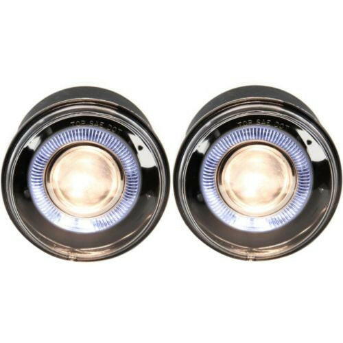 2004-2010 Jeep Cherokee Fog Lamp, Set, Halo Projector Type, Clear Lens.