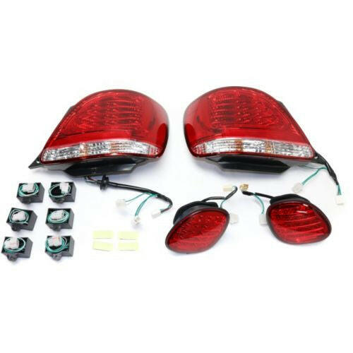 1998-2005 Lexus GS300 Led Clear Tail Lamp, Lens/Housing, Set, Clear/red Lens.