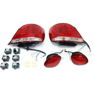 1998-2005 Lexus GS300 Led Clear Tail Lamp, Lens/Housing, Set, Clear/red Lens.