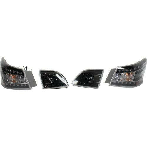 2013-2015 Nissan Sentra Led Clear Tail Lamp, Set, W/back Up, Interior.