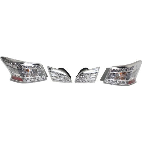 2013-2015 Nissan Sentra Led Clear Tail Lamp, Set, W/Back Up Lamp Int. - Classic 2 Current Fabrication