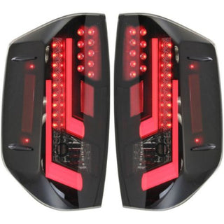 2014-2015 Toyota Tundra Led Clear Tail Lamp, Assy., Set, Black/smoke Lens - Classic 2 Current Fabrication