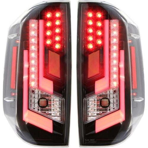 2014-2015 Toyota Tundra Led Clear Tail Lamp, Assy., Set, Black/clear Lens - Classic 2 Current Fabrication