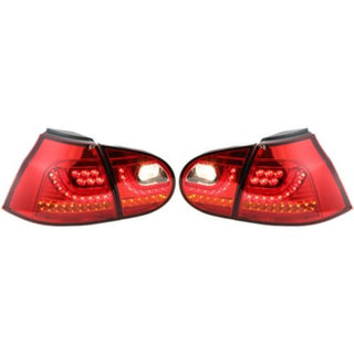 2006-2009 Volkswagen GTI Led Clear Tail Lamp, Assy., Set, Chrome/red Lens - Classic 2 Current Fabrication
