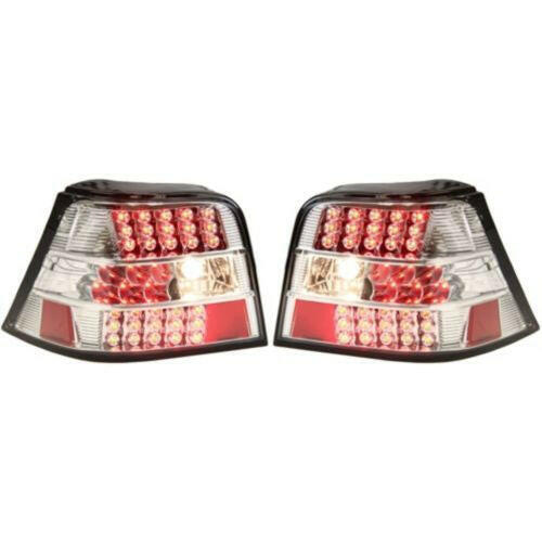 1999-2004 Volkswagen Golf Led Clear Tail Lamp, Lens/Housing, Set/clear.