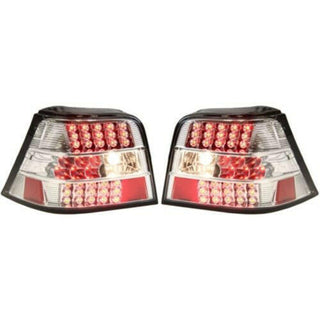 1999-2004 Volkswagen Golf Led Clear Tail Lamp, Lens/Housing, Set/clear.