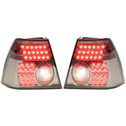 1999-2005 Volkswagen Jetta Led Clear Tail Lamp, Lens/Housing, Set/smoke.