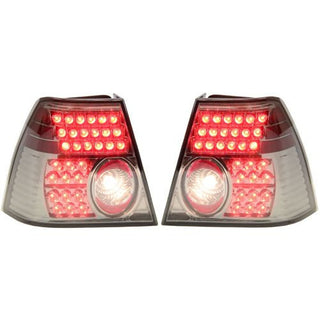 1999-2005 Volkswagen Jetta Led Clear Tail Lamp, Lens/Housing, Set/smoke - Classic 2 Current Fabrication