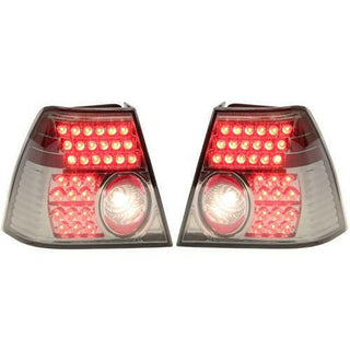 1999-2005 Volkswagen Jetta Led Clear Tail Lamp, Lens/Housing, Set/smoke.