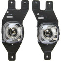 1999-2004 Ford F-250 Pickup Fog Lamp Set, Halo Projector Type, Clear Lens.