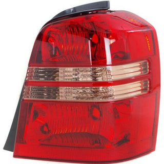 2001-2003 Toyota Highlander Tail Lamp RH, Lens/Housing, Clear & Red Lens.