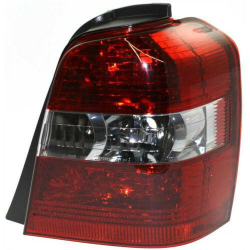 2004-2007 Toyota Highlander Tail Lamp RH, Lens/Housing, Clear & Red Lens.