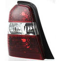 2004-2007 Toyota Highlander Tail Lamp LH, Lens/Housing, Clear & Red Lens.