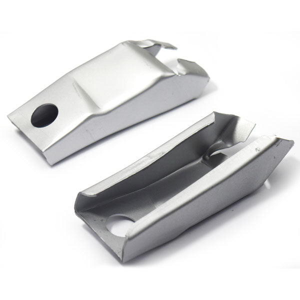 1969 CHEVY CAMARO TRUNK FLOOR CORNER BRACR (PAIR) WELD THRU PRIMER COATING.