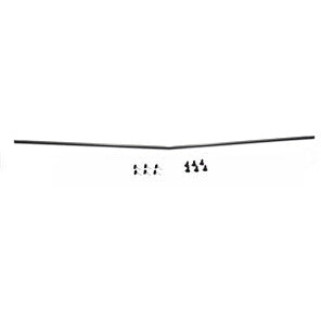 1967 Chevy Chevelle Rear End Molding Upper Black W/Hardware.