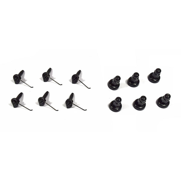 1967 Chevy Chevelle Rear End Molding Upper Black W/Hardware.