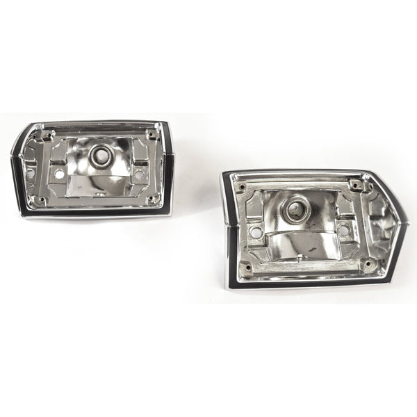 1968-1969 Chevy Chevelle Wagon Tail Light Bezel, Pair, (LH + RH, With Gaskets).