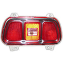 1971-1973 Ford Mustang Tail Light Lens, w/Molding And Housing - Classic 2 Current Fabrication