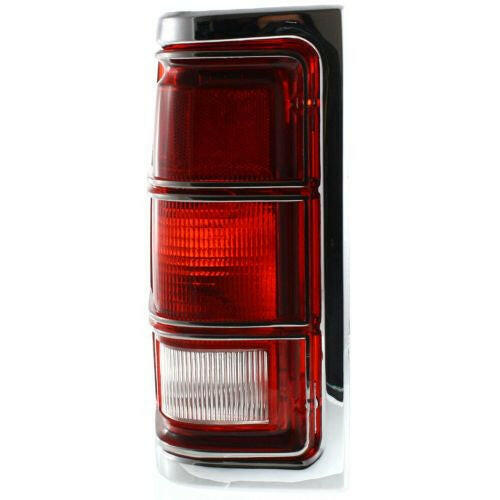 1981-1987 Dodge Full Size Pickup Tail Lamp LH, Lens/Housing, w/Chrome Trim.