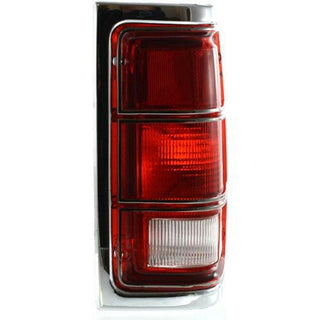 1981-1987 Dodge Full Size Pickup Tail Lamp RH, Lens/Housing, w/Chrome Trim.