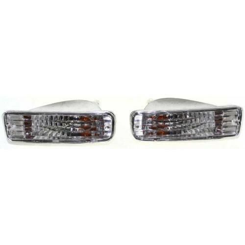 1996-1998 Toyota 4Runner Clear Signal Light, Diamond Design, Set Of 2.