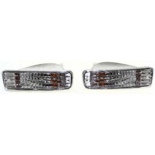 1996-1998 Toyota 4Runner Clear Signal Light, Diamond Design, Set Of 2.