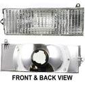 1984-1996 Jeep Cherokee Signal Light LH, Lens And Housing, Below Headlamp.