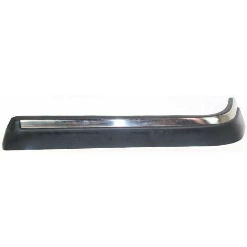 1990-1993 Volvo 240 Rear Bumper Molding LH, Outer, Chrome/Black, Sedan.