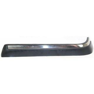 1986-1989 Volvo 244 Rear Bumper Molding LH, Outer, Chrome/Black, Sedan.