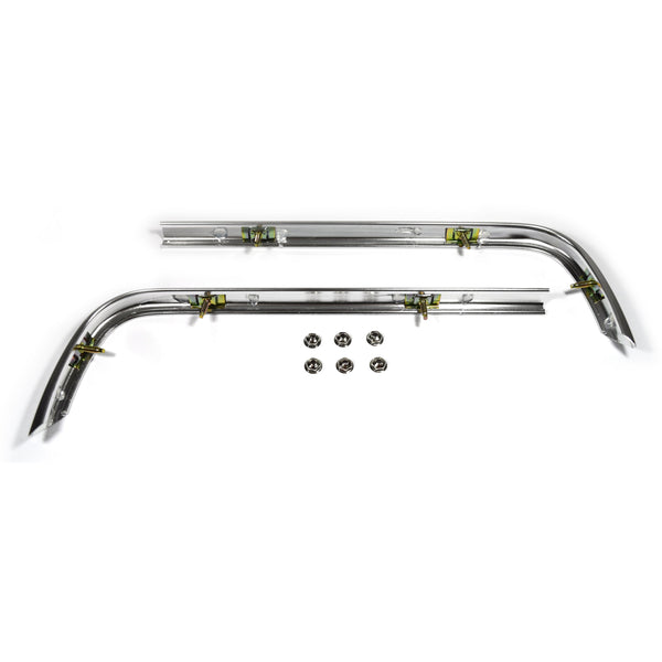 1966 Chevy Chevelle Front Valance Panel End Moulding Pair.