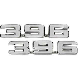 1969 - 1969 Chevy Camaro "396" Fender Emblems LH/RH (Sold as a Pair).