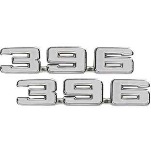 1969 - 1969 Chevy Camaro "396" Fender Emblems LH/RH (Sold as a Pair) - Classic 2 Current Fabrication