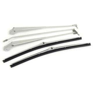 1968-1972 GM A Body BRUSHED WIPER ARMS & BLADES KIT W/HIDDEN ARM STYLE - Classic 2 Current Fabrication