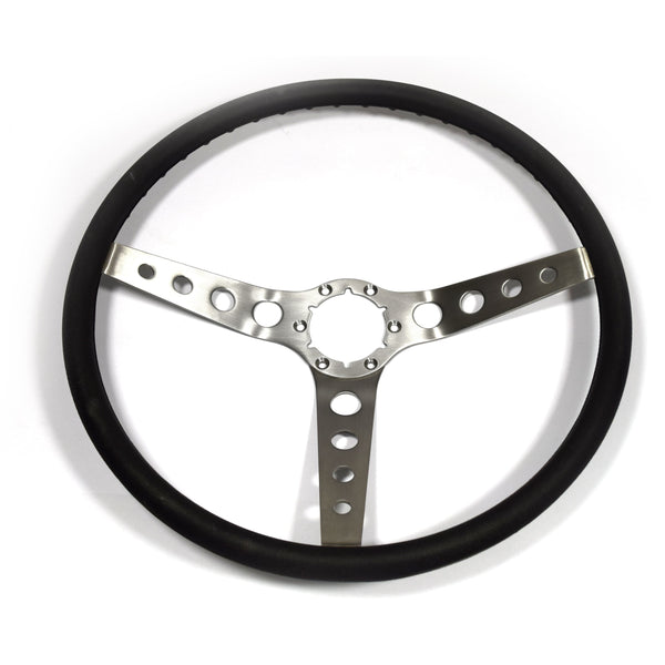 1969 Chevy Camaro 3-SPOKE COMFORT GRIP STEERING WHEEL W/SPOKE ROUND HOLES.