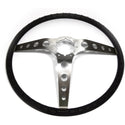 1969 Chevy Camaro 3-SPOKE COMFORT GRIP STEERING WHEEL W/SPOKE ROUND HOLES.