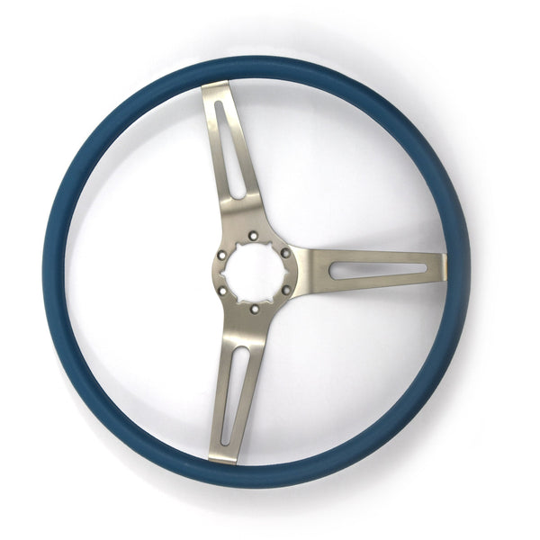 1969 Chevy Camaro 3-Spoke Comfort Grip Steering Wheel Blue.