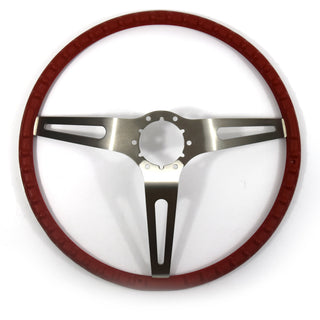 1969 Chevy Camaro 3-Spoke Comfort Grip Steering Wheel Red.