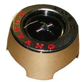 1965-1966 Ford Mustang Wood Steering Wheel Center Cap, Cap Assembly.